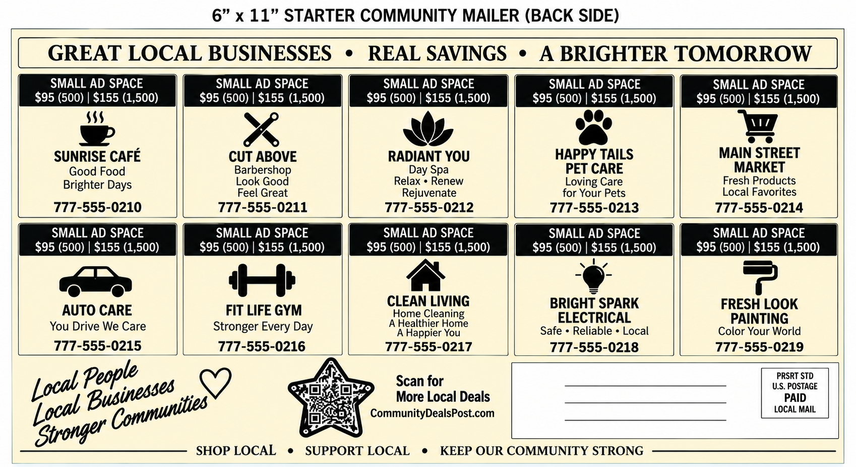 6x11 Starter Mailer Back