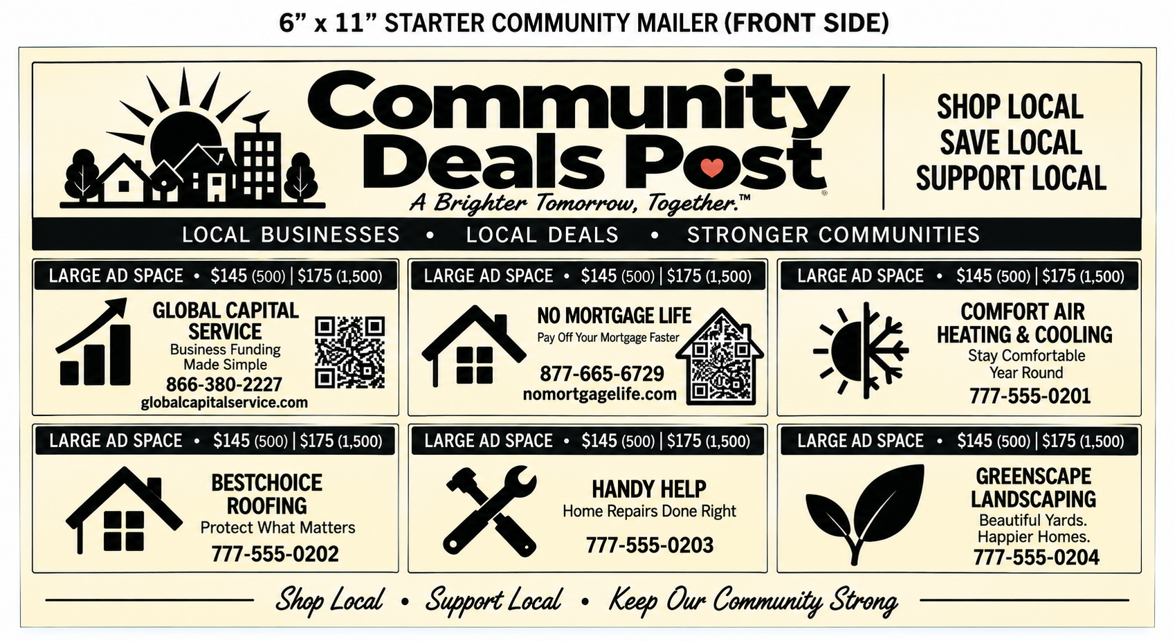 6x11 Starter Mailer Front